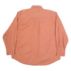 SCANDIA WOODS Mens Orange Plain Cotton Shirt XL Button Down Long Sleeve Casual