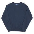 REEBOK Mens Blue Crew Neck Sweatshirt S Cotton Blend Casual Sportswear