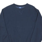 REEBOK Mens Blue Crew Neck Sweatshirt S Cotton Blend Casual Sportswear