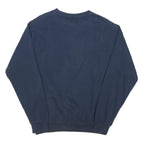 REEBOK Mens Blue Crew Neck Sweatshirt S Cotton Blend Casual Sportswear