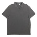 CALVIN KLEIN Mens Grey Short Sleeve Logo Polo Shirt L Cotton Casual Basic