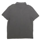 CALVIN KLEIN Mens Grey Short Sleeve Logo Polo Shirt L Cotton Casual Basic