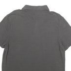 CALVIN KLEIN Mens Grey Short Sleeve Logo Polo Shirt L Cotton Casual Basic