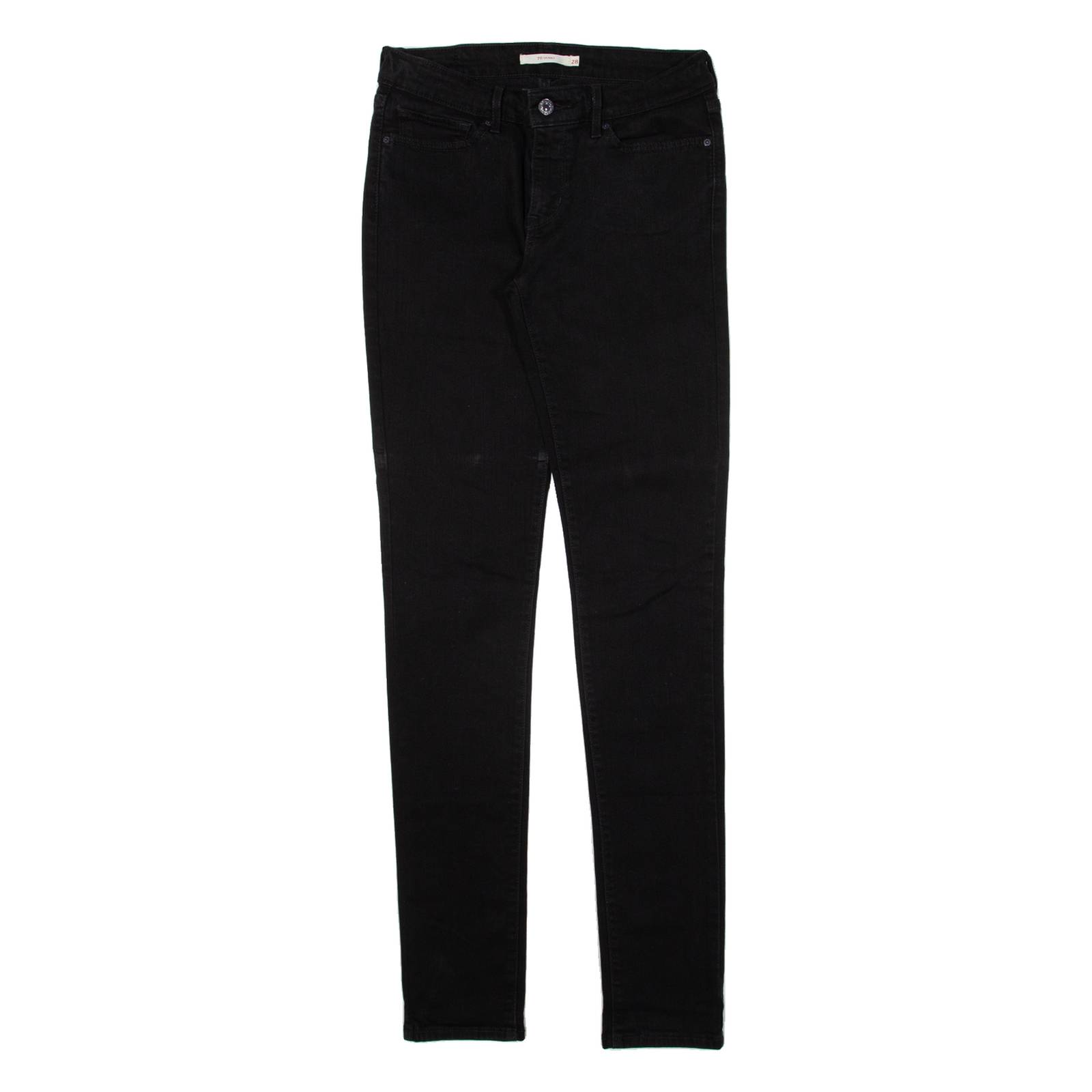 LEVI'S 711 Womens Jeans Black Slim Skinny W28 L34