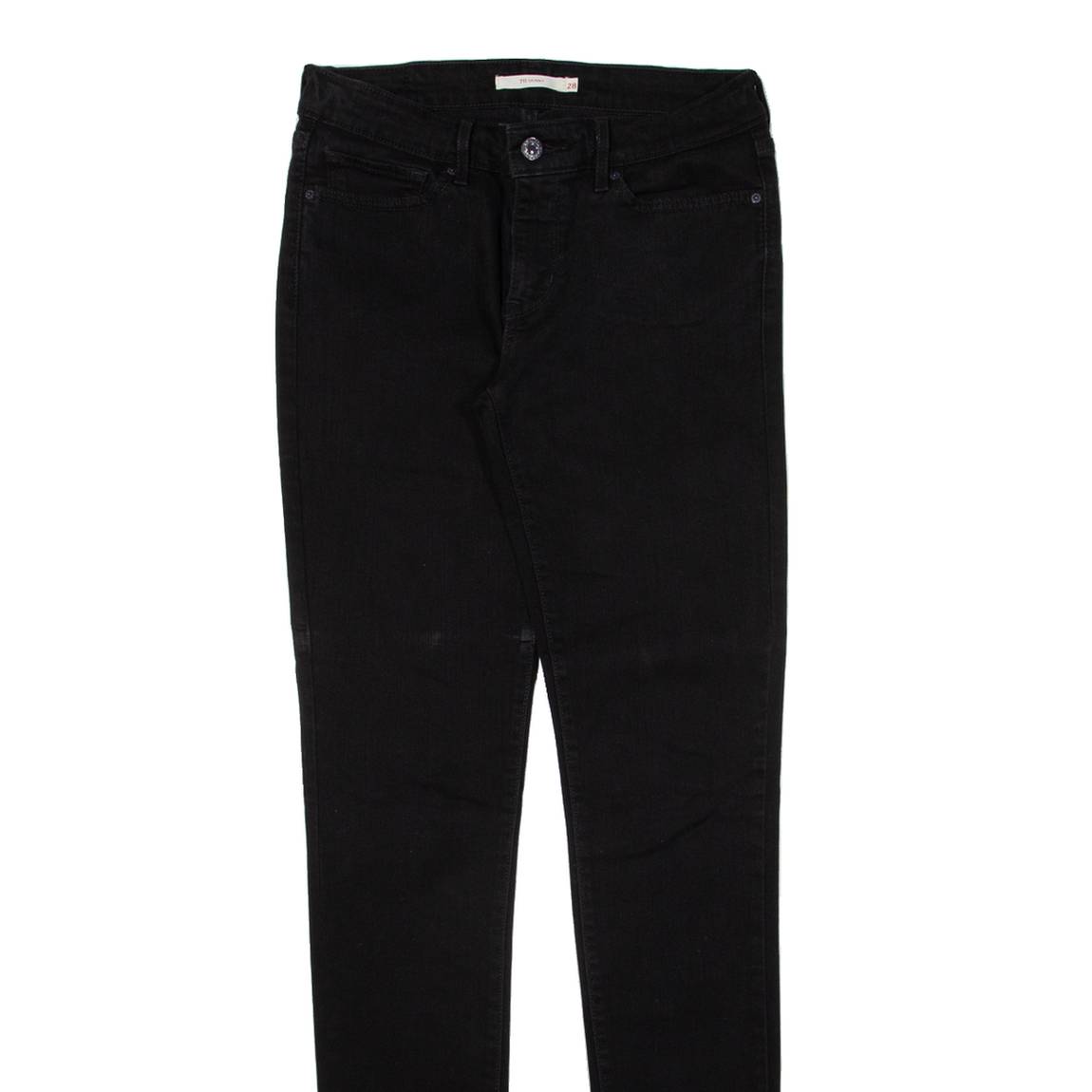 LEVI'S 711 Womens Jeans Black Slim Skinny W28 L34