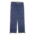 HEART LUCK Mens Jeans Blue Regular Straight Denim Raw W37 L35 Workwear