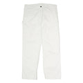 DICKIES Mens Cotton White Relaxed Straight Trousers W36 L30 Workwear Casual
