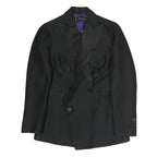 DSQUARED2 Womens Black Satin Lapel Double Breasted Jacket M Polyester Button