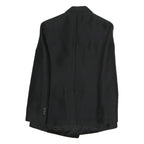 DSQUARED2 Womens Black Satin Lapel Double Breasted Jacket M Polyester Button