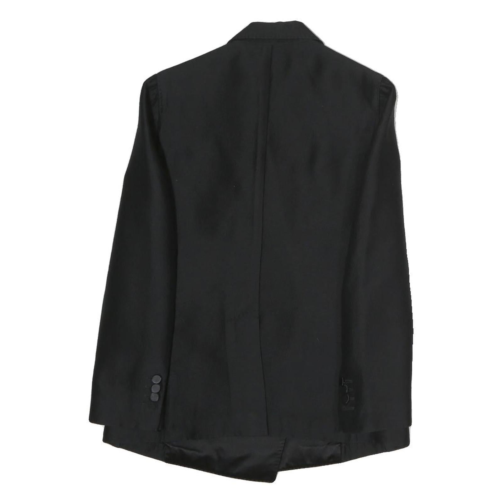 DSQUARED2 Womens Black Satin Lapel Double Breasted Jacket M Polyester Button
