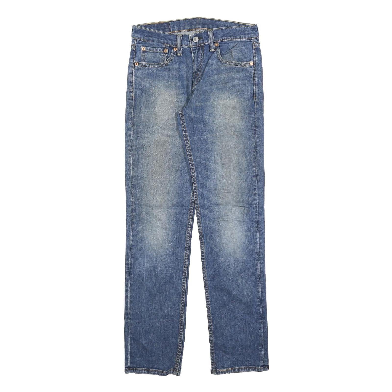 LEVI'S 511 Slim Mens Jeans Blue Denim Cotton Blend W29 L32 Zip Slim Fit