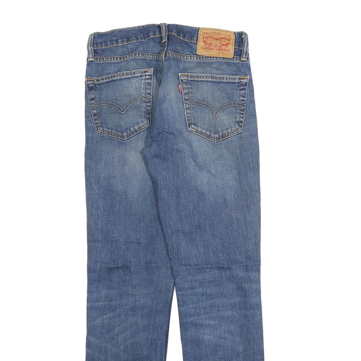 LEVI'S 511 Slim Mens Jeans Blue Denim Cotton Blend W29 L32 Zip Slim Fit