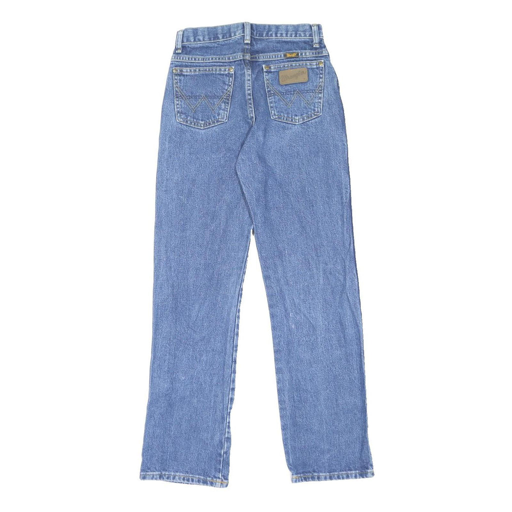 WRANGLER Boys Regular Blue Denim Medium Jeans W26 L30 Classic Cotton Zip