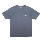 CARHARTT Mens Blue Pocket T-Shirt M Short Sleeve Crew Neck Cotton Blend Casual