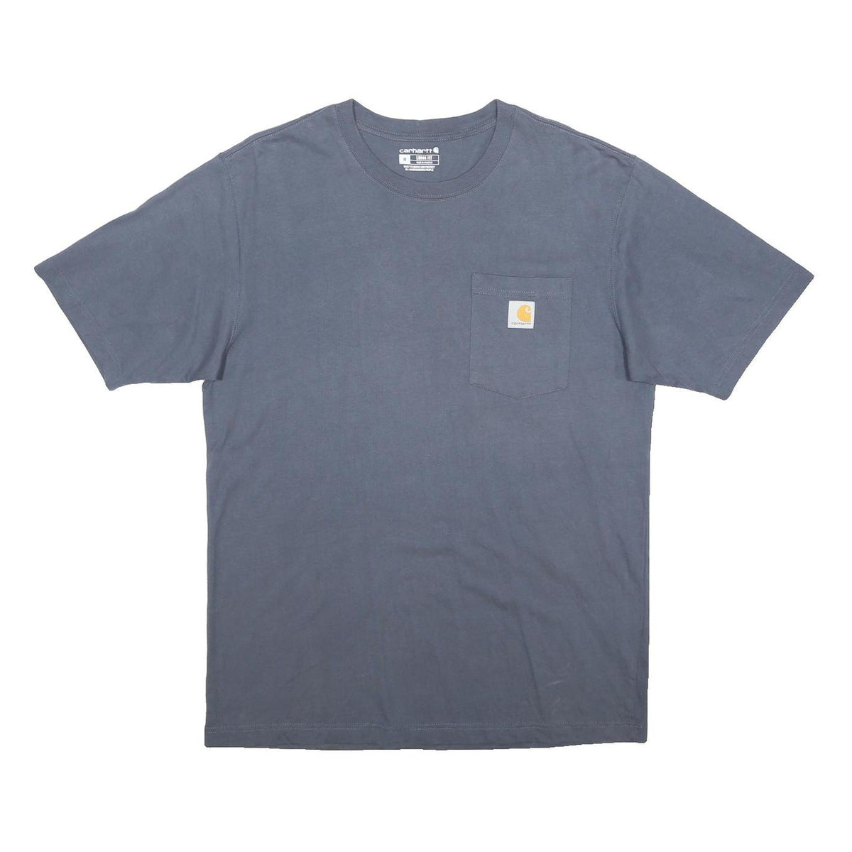 CARHARTT Mens Blue Pocket T-Shirt M Short Sleeve Crew Neck Cotton Blend Casual