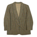 BURBERRYS Womens Brown & Green Wool Houndstooth Tailored Jacket S Button Closure