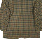 BURBERRYS Womens Brown & Green Wool Houndstooth Tailored Jacket S Button Closure