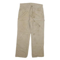 CARHARTT Mens Regular Beige Cotton Blend Regular Fit Trousers W34 L29 Workwear