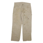 CARHARTT Mens Regular Beige Cotton Blend Regular Fit Trousers W34 L29 Workwear