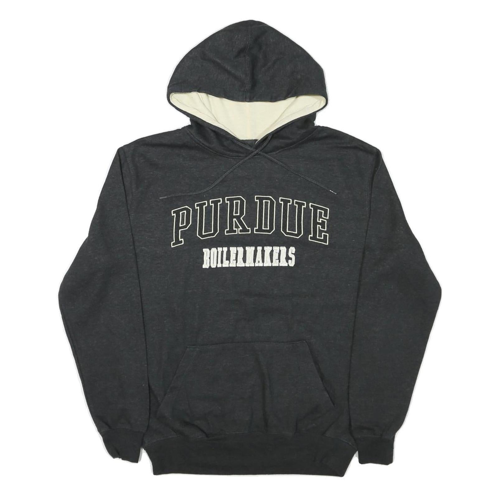 COLOSSEUM Mens Black Purdue Boilermakers Pullover Hoodie S Cotton Blend