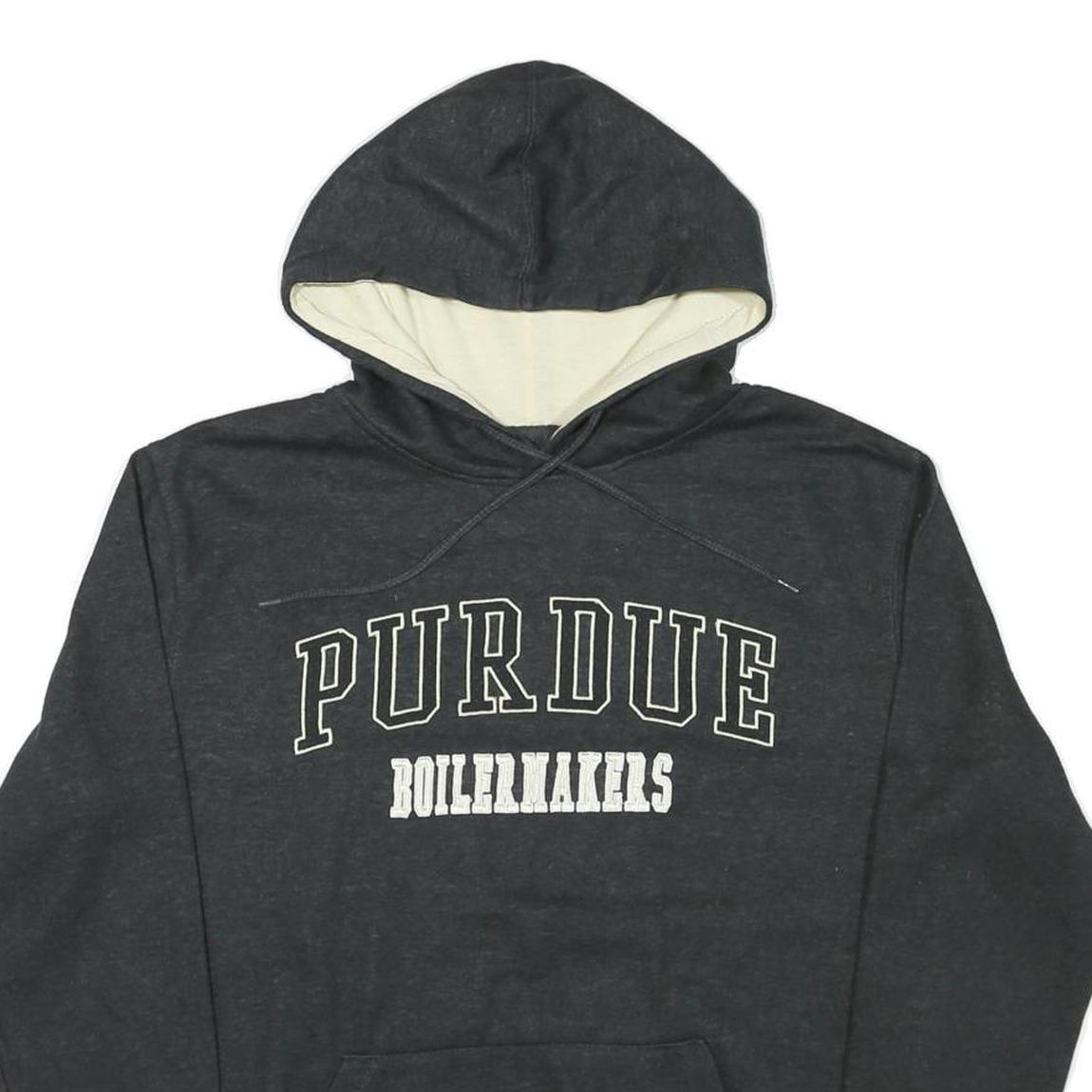 COLOSSEUM Mens Black Purdue Boilermakers Pullover Hoodie S Cotton Blend