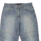 ICON Mens Shorts Blue Casual Denim L W36 Comfortable Cotton Blend