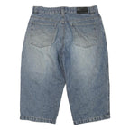 ICON Mens Shorts Blue Casual Denim L W36 Comfortable Cotton Blend