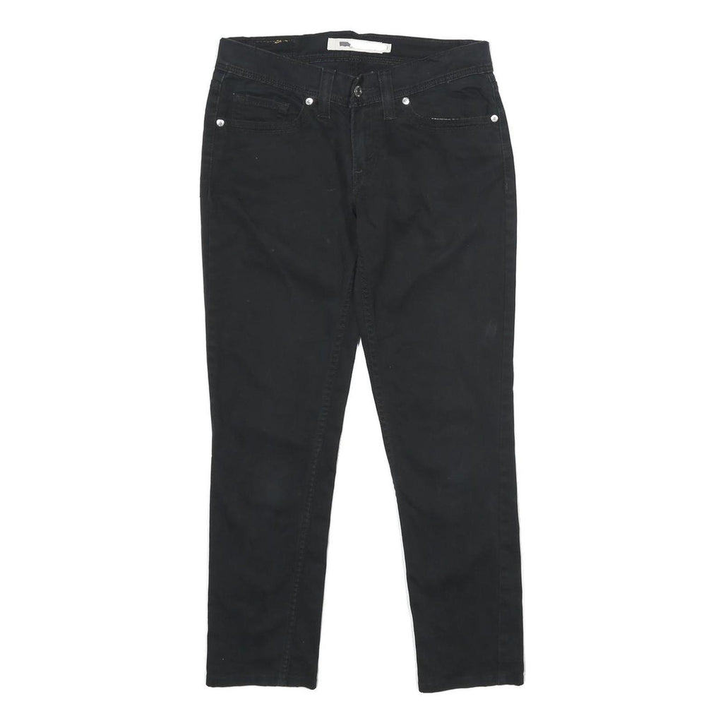 LEVI'S 524 Skinny Womens Jeans Black Slim Denim W26 L26 Stylish Zip Cotton Blend