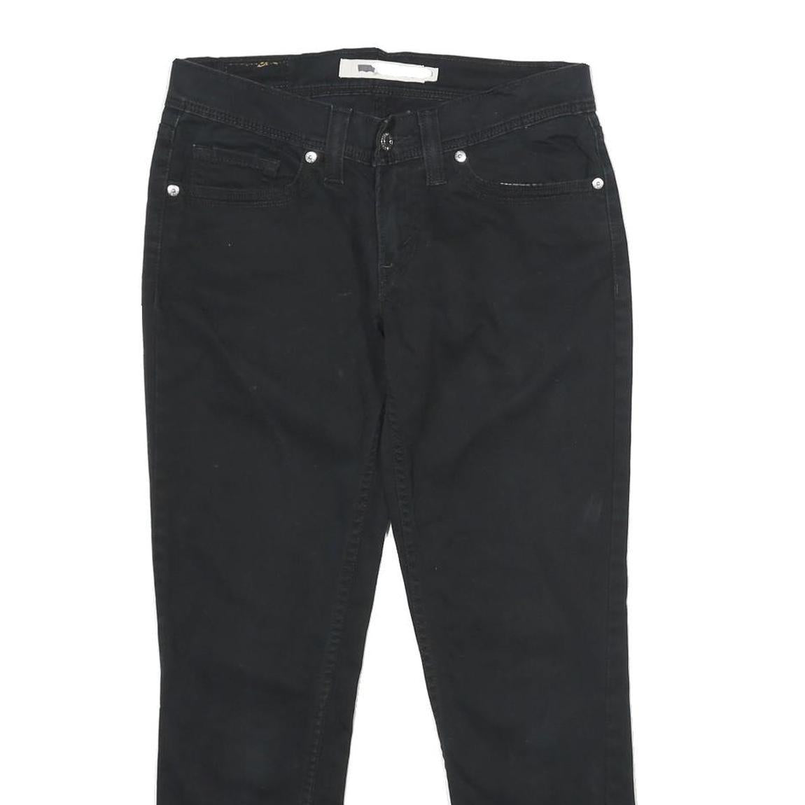 LEVI'S 524 Skinny Womens Jeans Black Slim Denim W26 L26 Stylish Zip Cotton Blend
