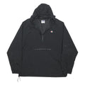 CHAMPION Mens Black Nylon Windbreaker Jacket XL Zip Plain Sports Casual