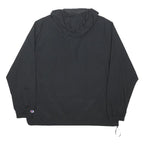 CHAMPION Mens Black Nylon Windbreaker Jacket XL Zip Plain Sports Casual