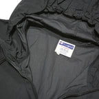 CHAMPION Mens Black Nylon Windbreaker Jacket XL Zip Plain Sports Casual