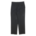 MOSS Mens Wool Blend Black Regular Fit Straight Leg Trousers W30 L40 Classic