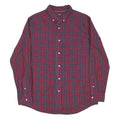CHAPS Mens Red & Blue Check Shirt L Button-Down Collar Long Sleeve Cotton Blend