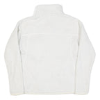 PATAGONIA Womens White Plain Polyester Blend Pullover Jumper L Button Neck