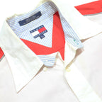 TOMMY HILFIGER X FERRARI Mens White & Red Racing Team Shirt L Limited Edition