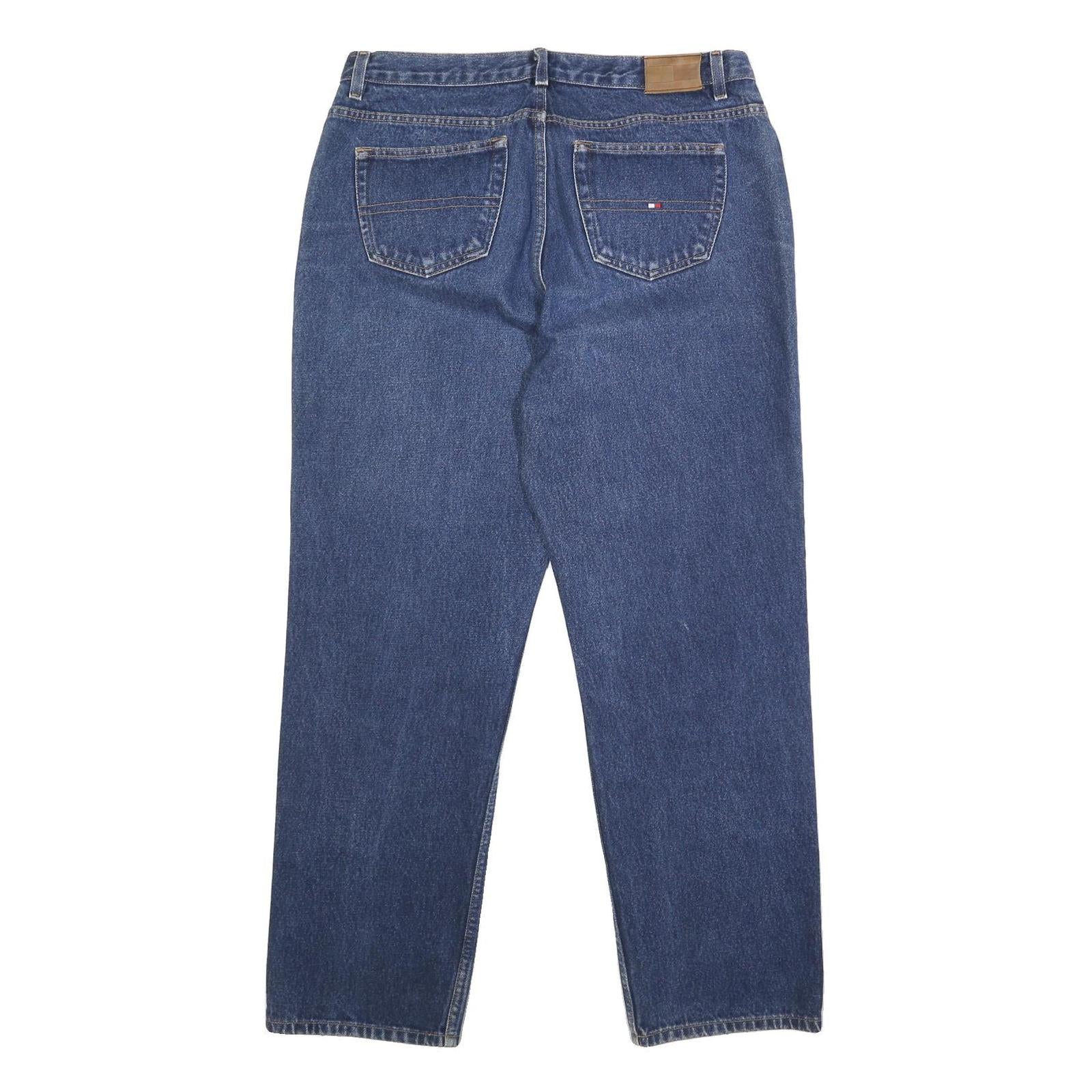 TOMMY HILFIGER Womens Jeans Blue Regular Straight Denim Medium W34 L30 Classic