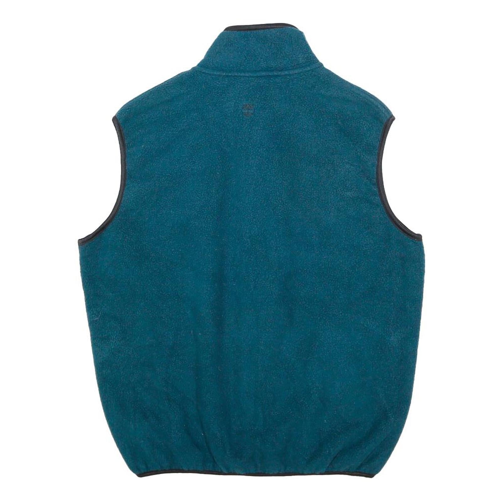 TIMBERLAND Mens Blue Polyester Fleece Jacket S Zip Pockets Soft Warm
