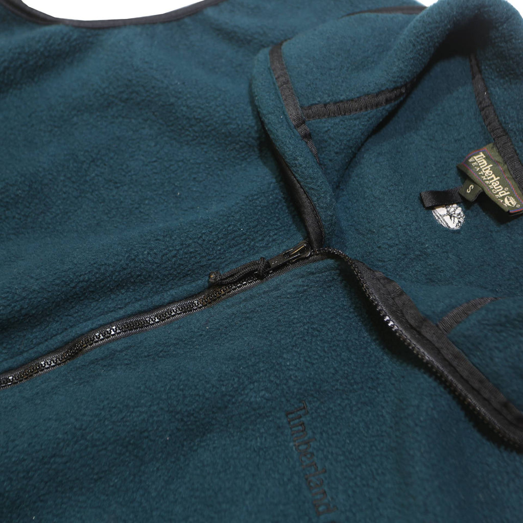 TIMBERLAND Mens Blue Polyester Fleece Jacket S Zip Pockets Soft Warm