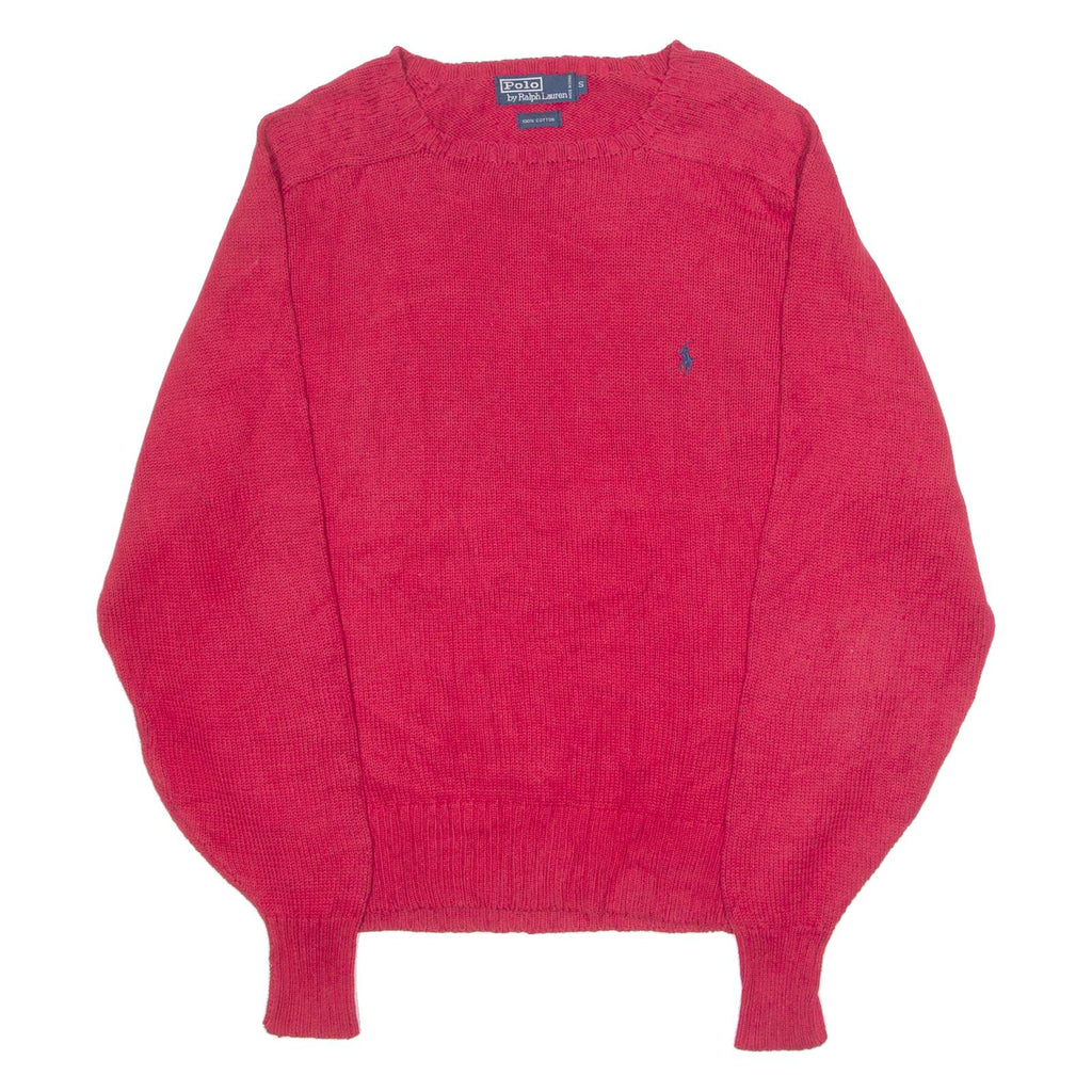POLO RALPH LAUREN Mens Jumper Red Tight Knit S