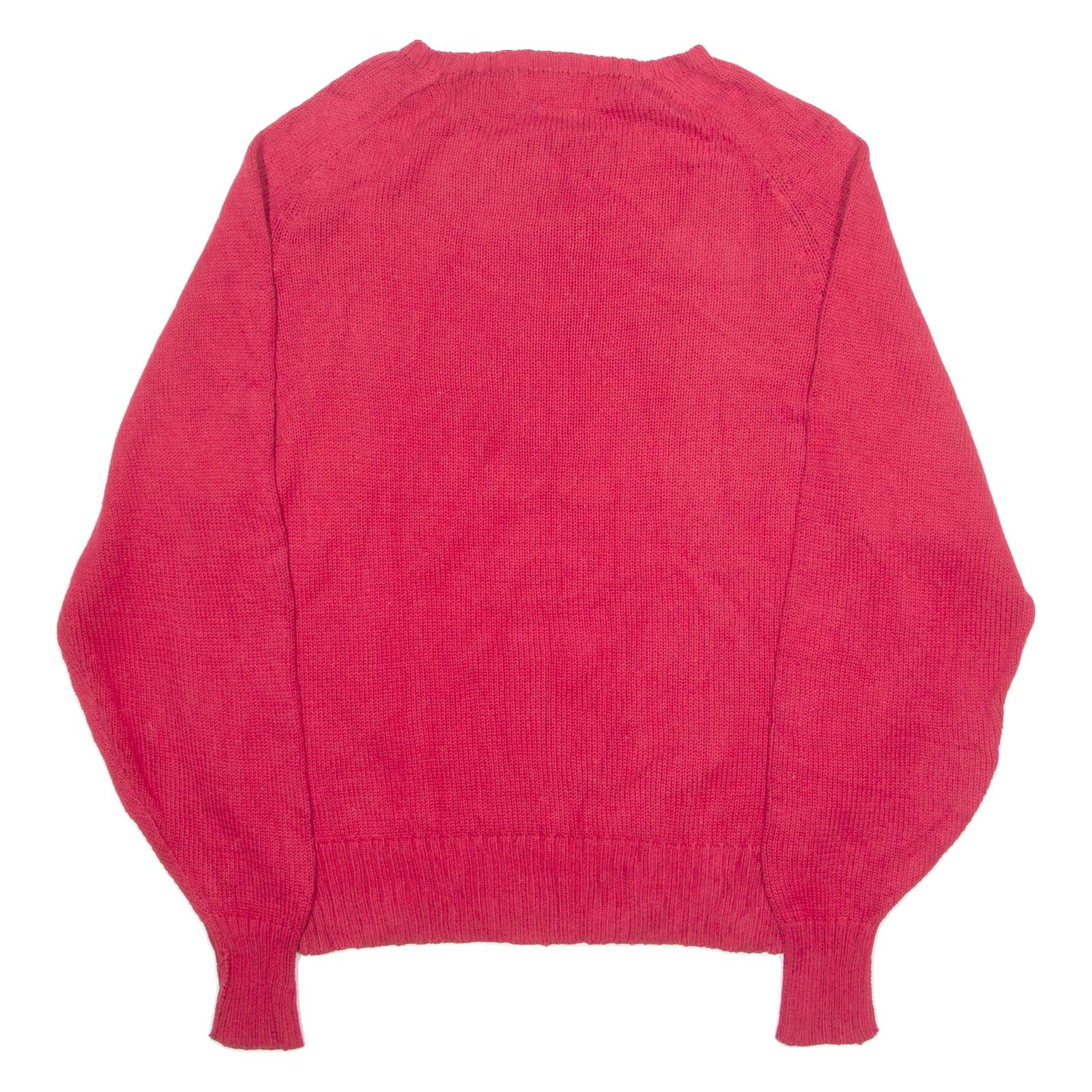POLO RALPH LAUREN Mens Jumper Red Tight Knit S