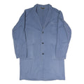 Mens Blue Cotton Blend Jacket M Button Closure Plain Casual Workwear