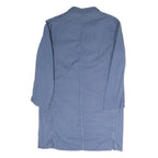 Mens Blue Cotton Blend Jacket M Button Closure Plain Casual Workwear