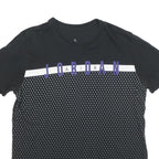 AIR JORDAN Mens Black & Purple Graphic T-Shirt M Short Sleeve Crew Neck