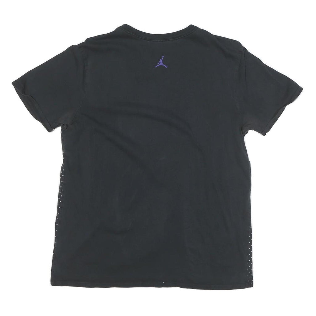 AIR JORDAN Mens Black & Purple Graphic T-Shirt M Short Sleeve Crew Neck
