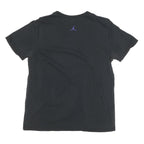 AIR JORDAN Mens Black & Purple Graphic T-Shirt M Short Sleeve Crew Neck