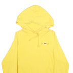 LEVI'S Womens Yellow Hoodie S Cotton Blend Drawstring Casual Sweatshirt