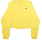LEVI'S Womens Yellow Hoodie S Cotton Blend Drawstring Casual Sweatshirt
