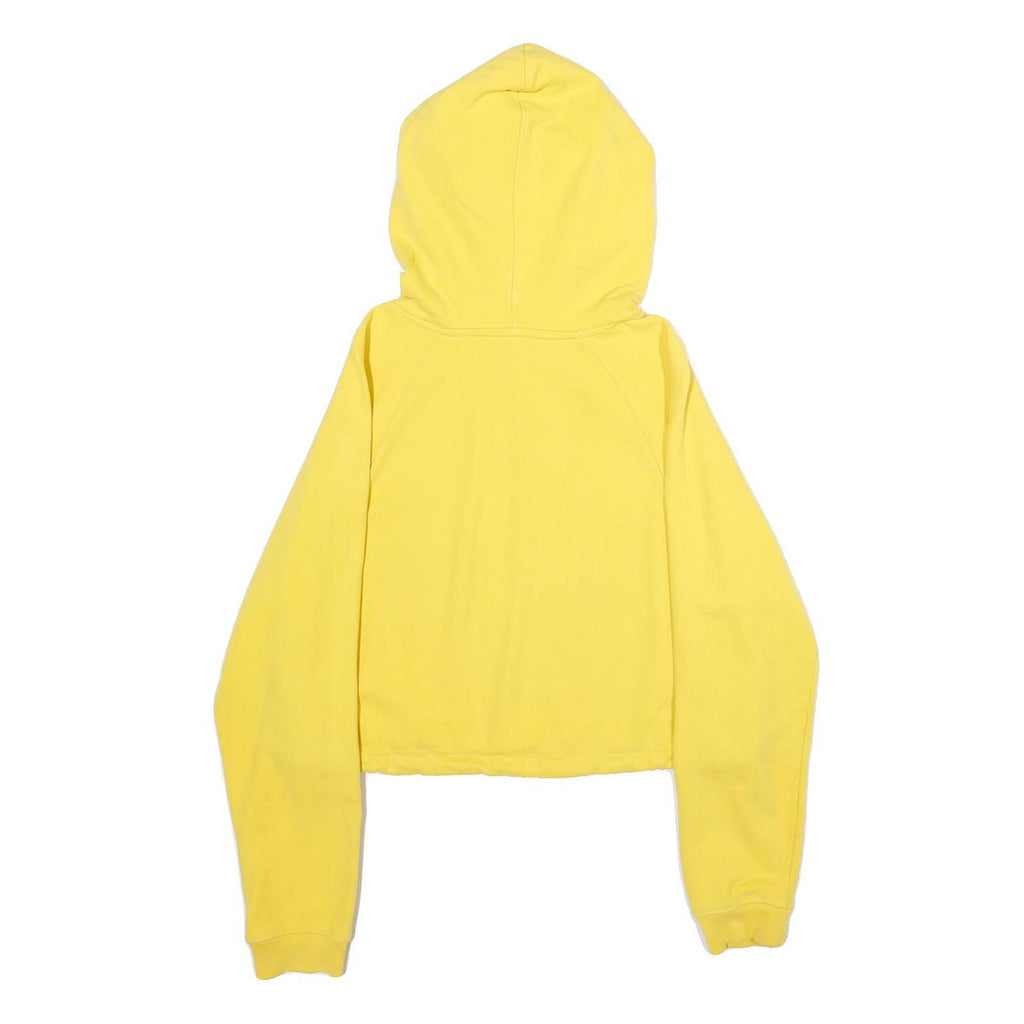 LEVI'S Womens Yellow Hoodie S Cotton Blend Drawstring Casual Sweatshirt