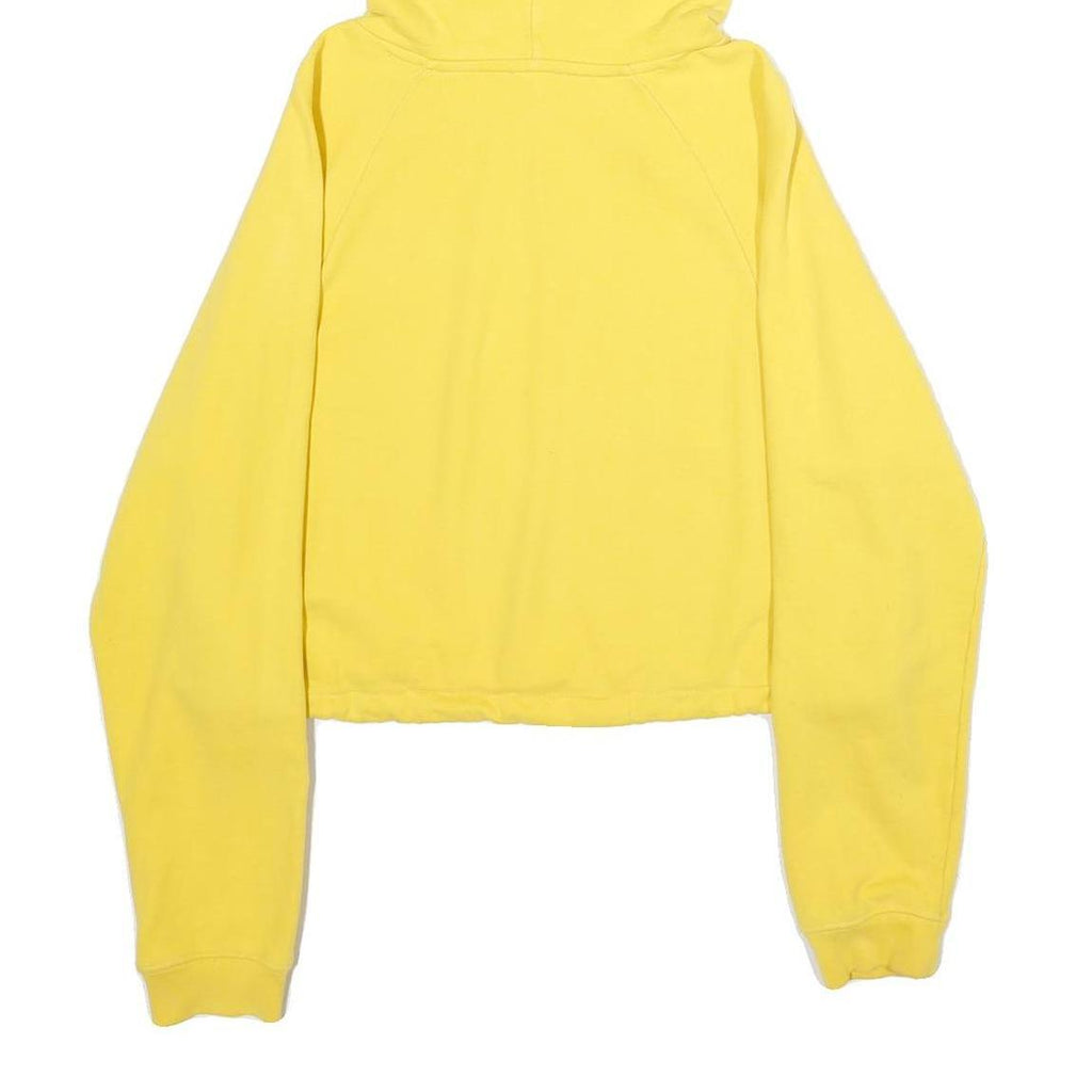 LEVI'S Womens Yellow Hoodie S Cotton Blend Drawstring Casual Sweatshirt